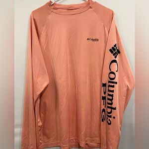 Gently used peach Men’s Columbia PFG long sleeve Tshirt LG